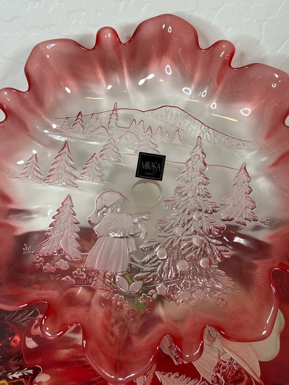 New Mikasa Christmas Story Berry Footed Bon Bon Tray